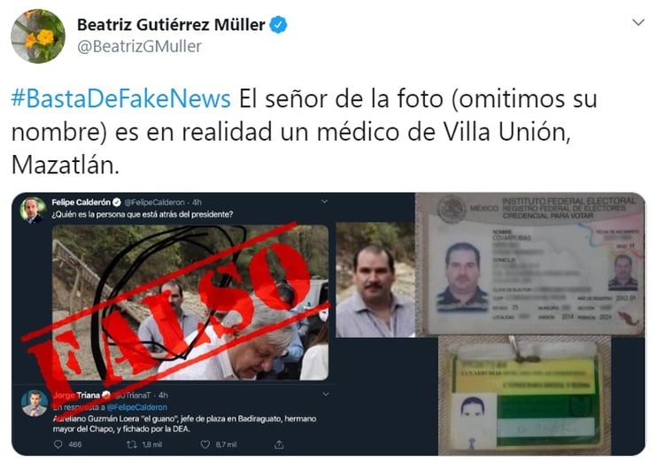 La respuesta de Gutiérrez Müller al tuit de Felipe Calderón