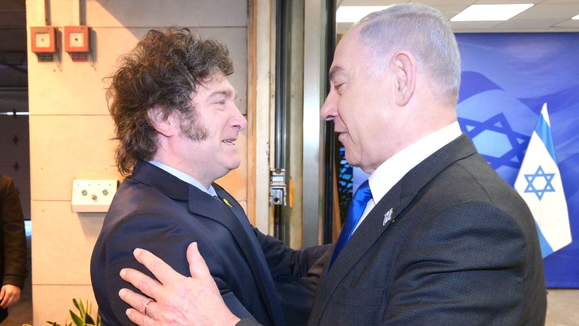 Javier Milei y Benjamín Netanyahu portada