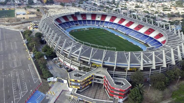 El estadio Metropolitano de Barranquilla, el estadio que la Federación de Fútbol de Colombia postuló para albergar la final de la Copa América 2020 (@VBarCaracol)