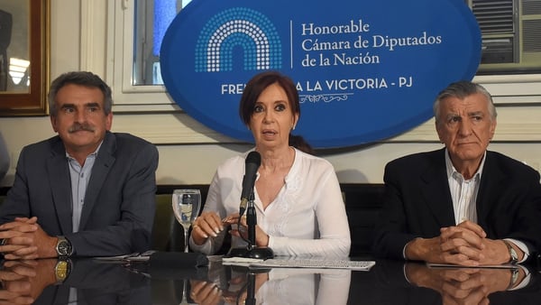 Cristina Kirchner durante la conferencia de prensa tras su último procesamiento (Nicolás Stulberg)