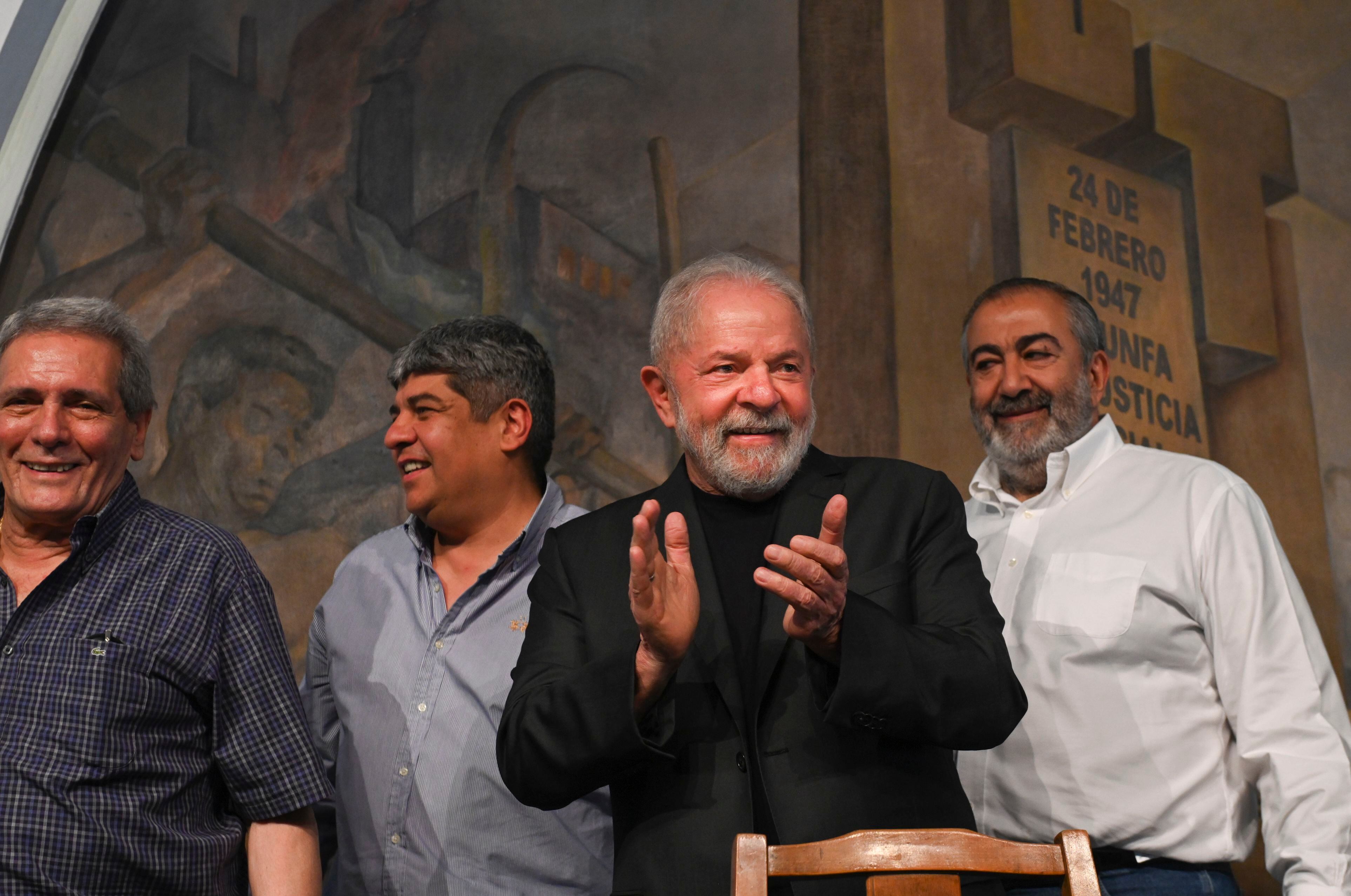 Lula y Pepe Mujica en la CGT
