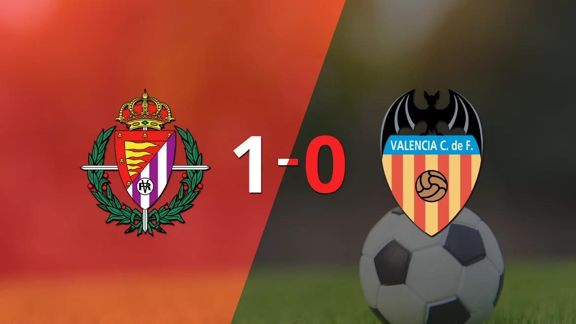 Valencia no pudo en su visita a Valladolid y cayó 1-0