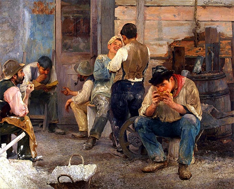 “La hora del almuerzo”, de 1903. 1903. Óleo sobre tela, 160,5 x 252 cm, en el Museo Nacional de Bellas Artes