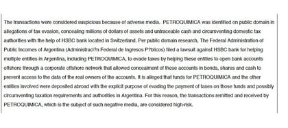Petroquímica Comodoro Rivadavia fue reportada por la denuncia de la AFIP en su contra por evasión impositiva. La empresa nunca terminó imputada en la Justicia.