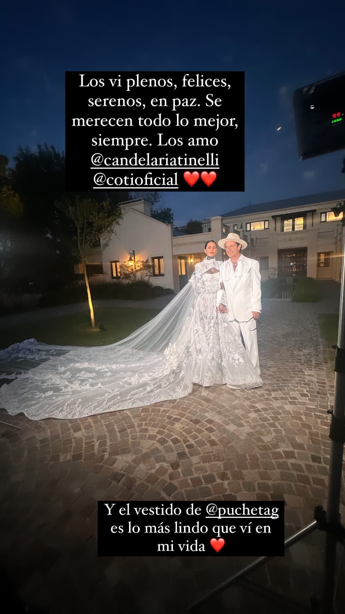 Casamiento Cande TInelli y Coti Sorokin @marcelotinelli