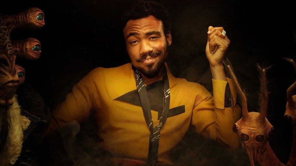 Lando Calrissian e Solo. Donald Glover (Disney) Guerra nas Estrelas