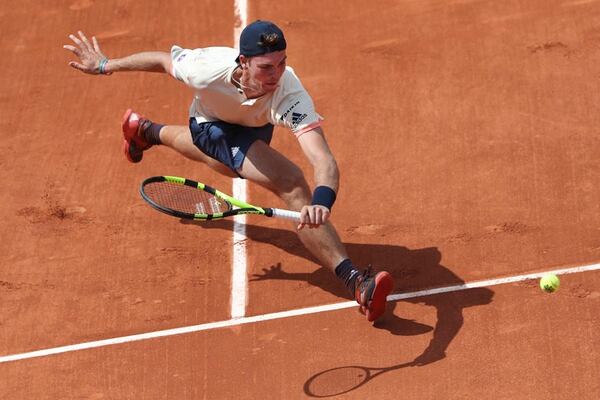 El tenista alemán Maximilian Marterer en Roland Garros (AP)