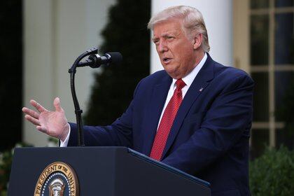 Donald Trump en una conferencia de prensa en el Rose Garden de la Casa Blanca (REUTERS/Jonathan Ernst)