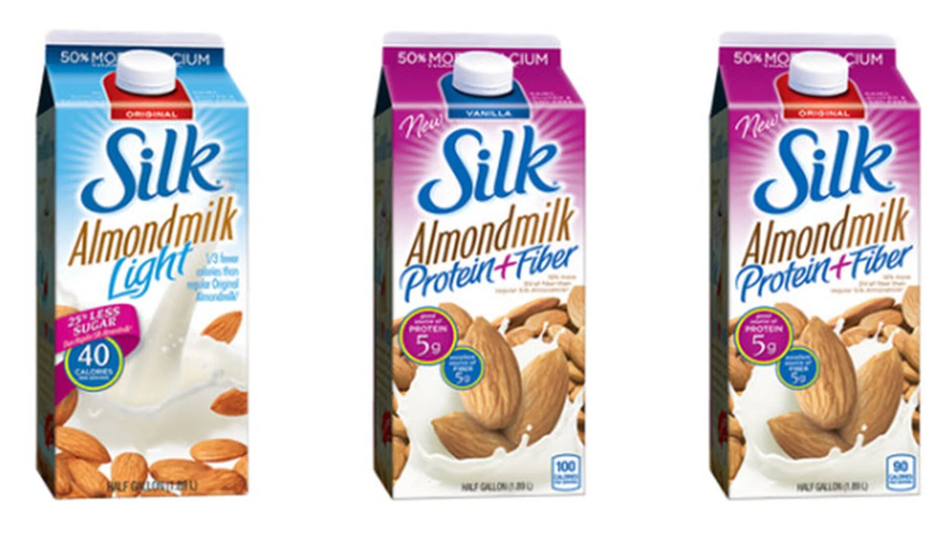 Silk, propiedad de WhiteWave Foods, tiene varios tipos de leche de almendra en su lista de productos
