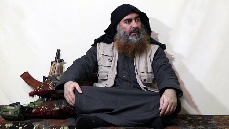 Abu Bakr al-Baghdadi, en una toma de su última aparición en Siria