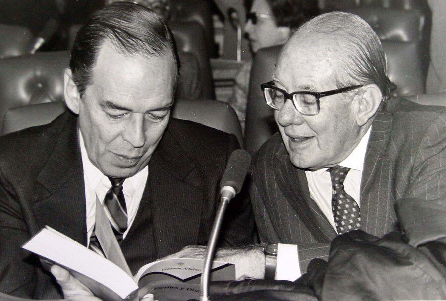 Left. Alvaro Gómez Hurtado, right Alfonso Lopez Michelsen. Photo: Colprensa.