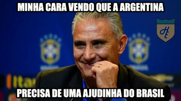 (Tite, DT de Brasil) “Mi cara viendo que la Argentina precisa de una ayudita de Brasil”