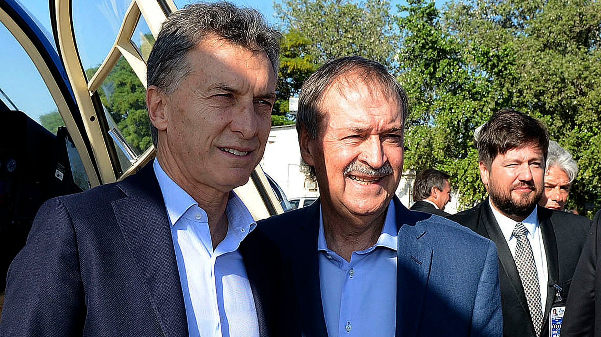 Mauricio Macri junto al gobernador Juan Schiaretti durante una visita a Córdoba (Presidencia)