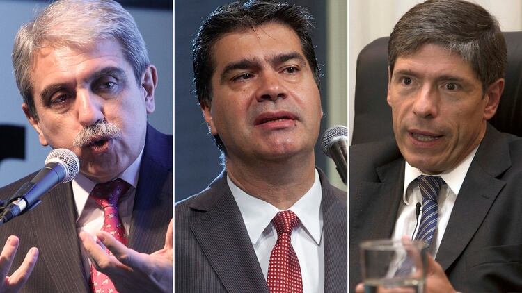 Aníbal Fernández, Jorge Capitanich y Juan Manuel Abal Medina