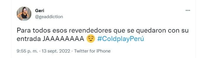 Fanáticos lamentan espacios vacíos en el concierto de Coldplay. (Twitter)