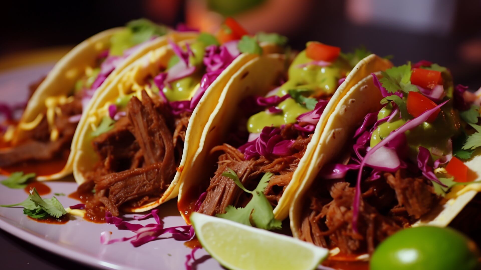 Comida mexicana gastronomía tacos de carne  - visualesIA