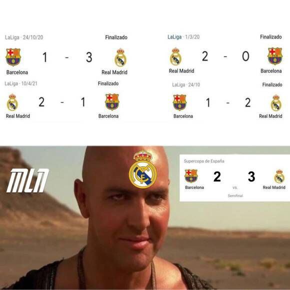 Los mejores memes que dejó el triunfo del Real Madrid ante Barcelona por la Supecopa de España