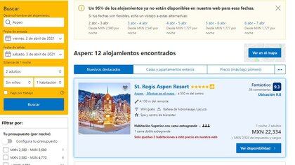 (Captura de pantalla: Booking.com)