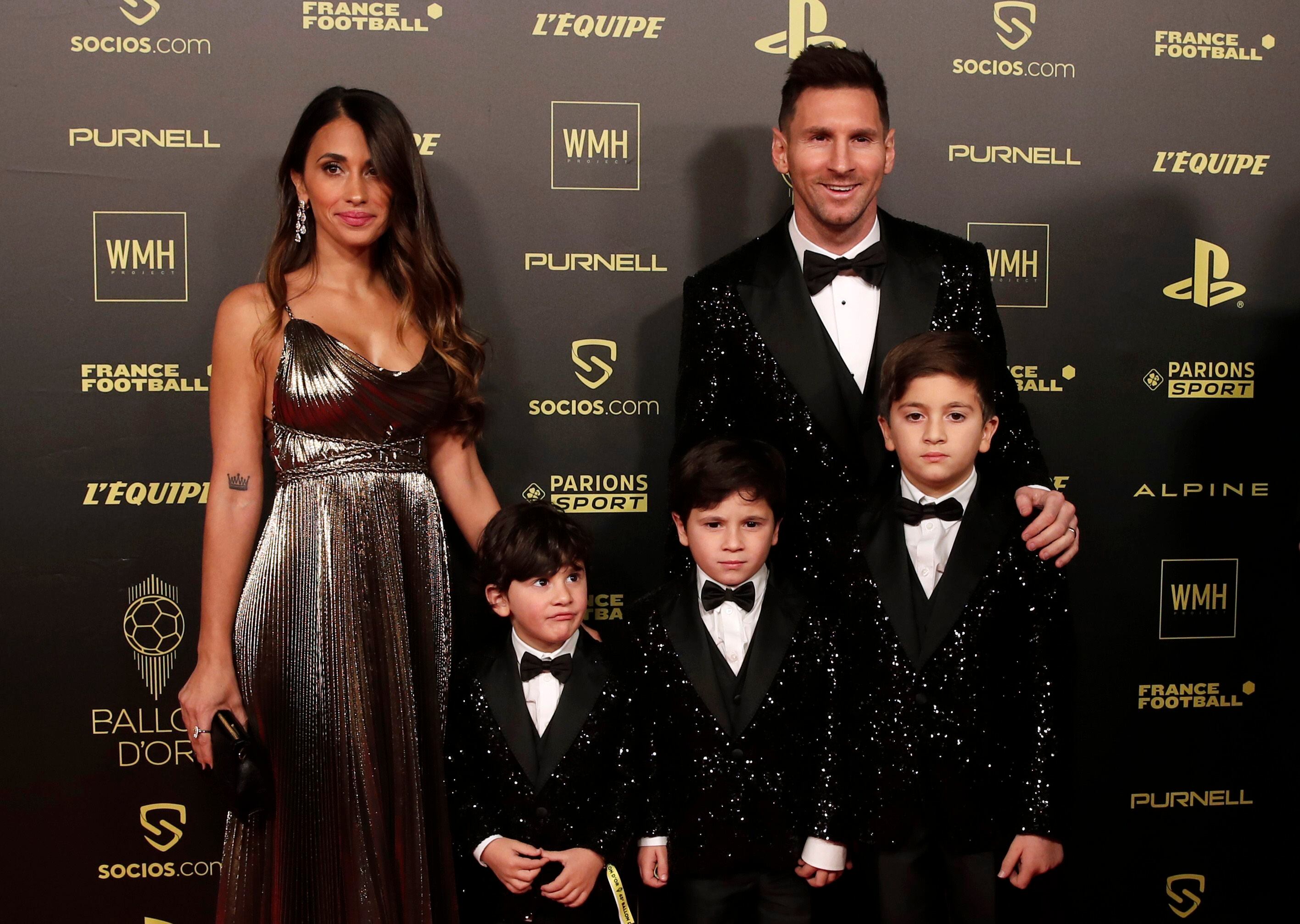 La familia de Messi en la gala del Balón de Oro 2021 /REUTERS/Benoit Tessier