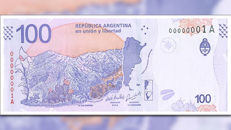 El reverso del billete muestra hábitat característico de la turuca