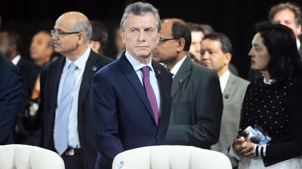 Mauricio Macri realizó una exposición breve pero pronunció un fuerte discurso político