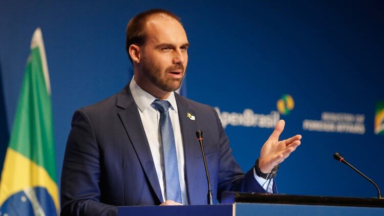  Eduardo Bolsonaro (Photo by Gil COHEN-MAGEN / AFP)