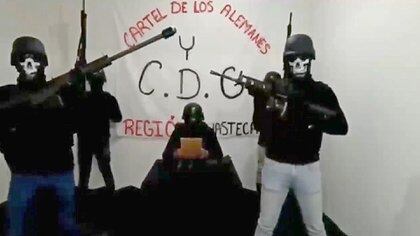 Sujetos identificado como miembros del Cártel del Golfo amenazaron al gobernador de San Luis Potosí (Foto: Captura de pantalla)