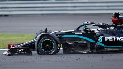Así llegó a la meta el monoplaza de Mercedes conducido por Hamilton (Reutersd)