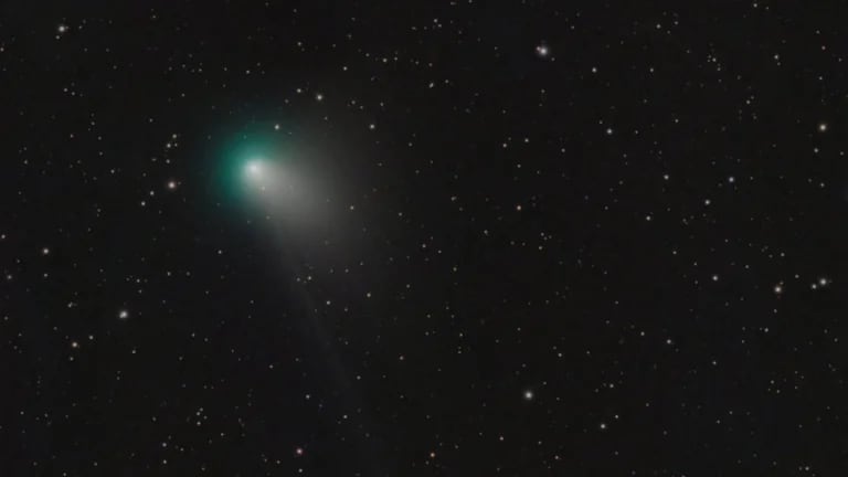 Fotografía del cometa verde