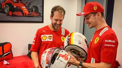 Vettel y Leclerc fueron compañeros en Ferrari desde 2019 (@charles_leclerc)