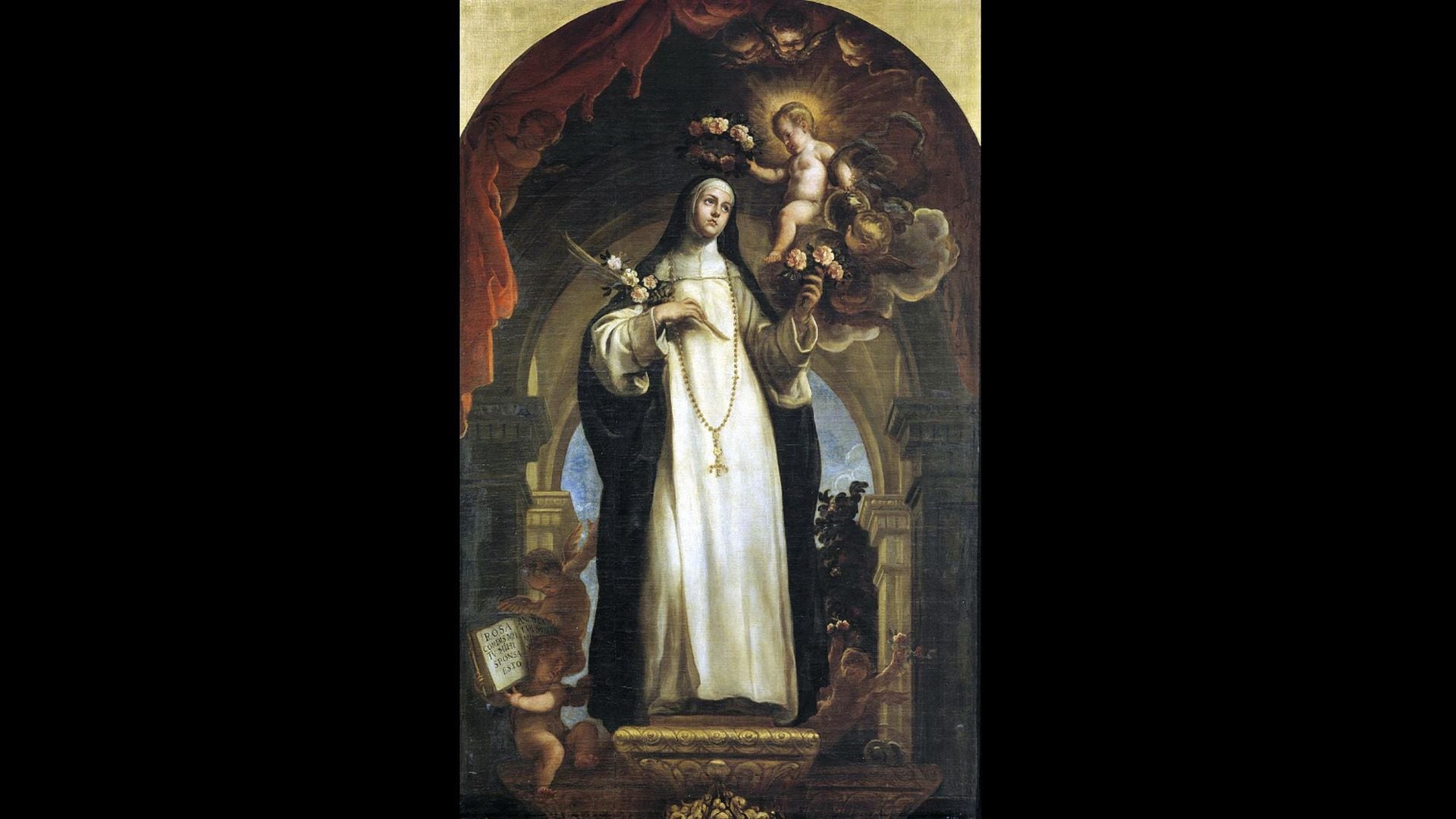 Retrato de Santa Rosa de Lima que se luce en Museo del Prado, Madrid (España) (Claudio Coello)