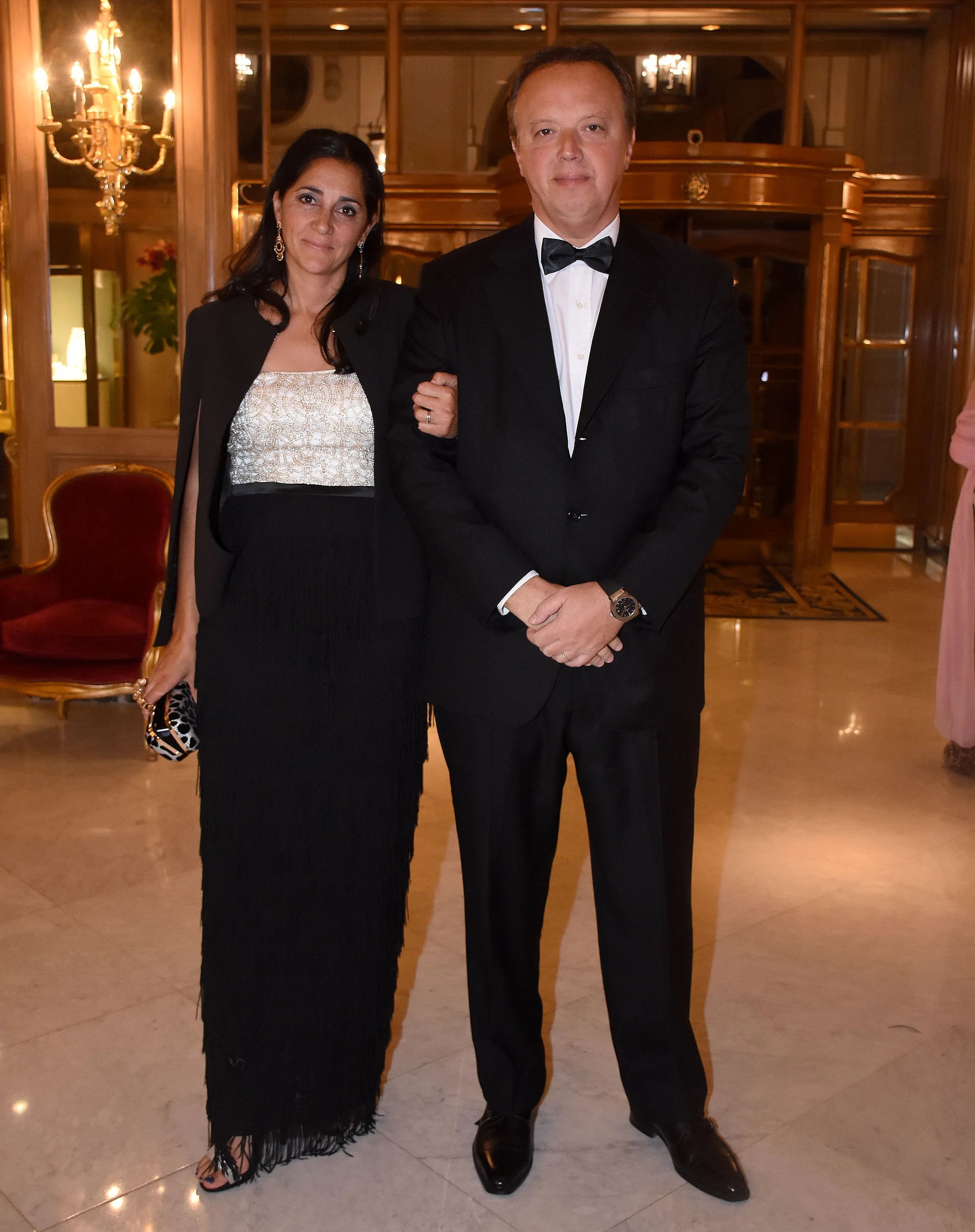 El presidente del Banco de Valores, Juan Ignacio Nápoli, y su esposa