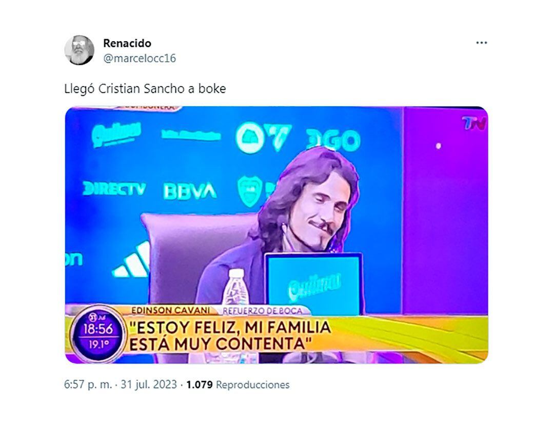 memes de Edinson Cavani como nuevo jugador de Boca y la comparación con Cristian Sancho