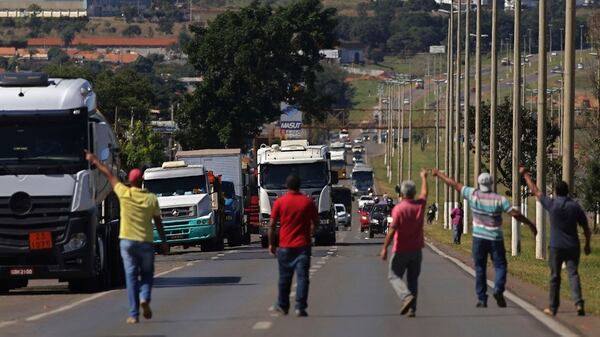 La huelga de camioneros en Brasil (AP)