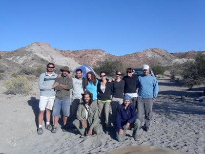 Todo el equipo de investigadores en La Rioja que participaron del descubrimiento - MACN y CONICET