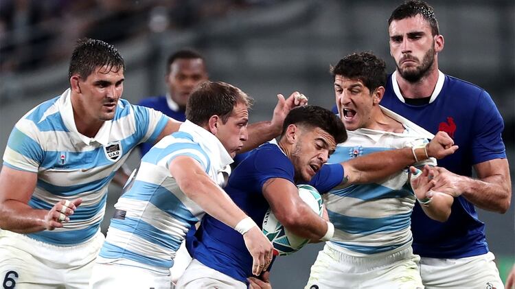 Argentina cayó por 23 a 21 ante Francia (Photo by Behrouz MEHRI / AFP)