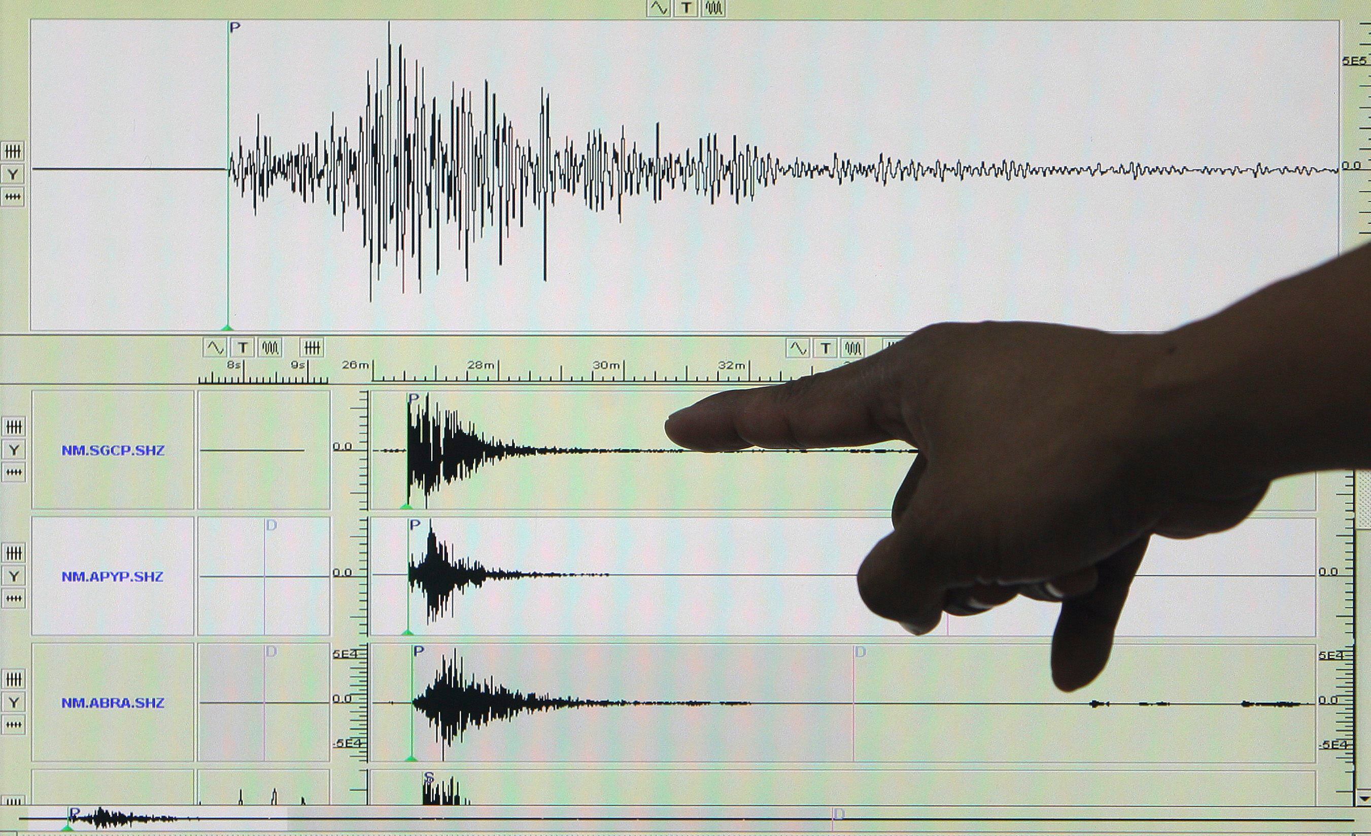Imagen de archivo de un sismógrafo registrando un sismo. EFE/Rolex Dela Pena
