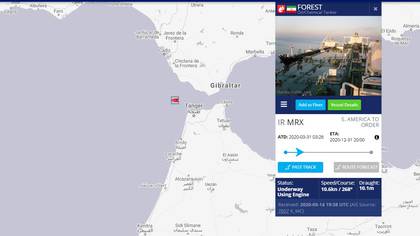 El buque Forest ya salió del Mar Mediterráneo con dirección a Sudamérica