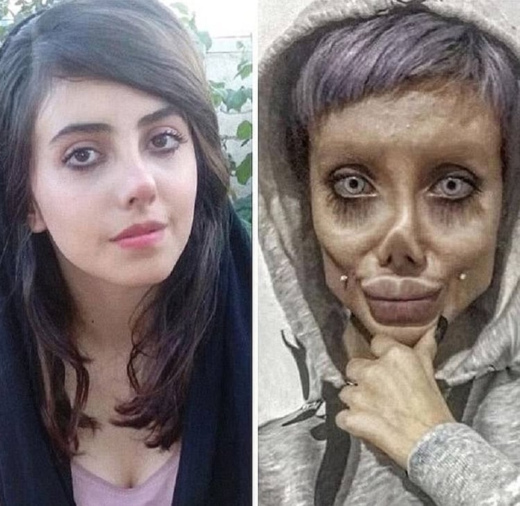Faterneh Khishvand antes de convertirse en Sahar Tabar, influencer de Instagram en Irán