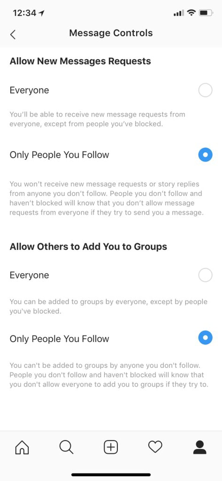 Instagram permitirá a sus usuarios decidir si recibe mensajes de personas a quienes no sigue (Foto: Instagram)