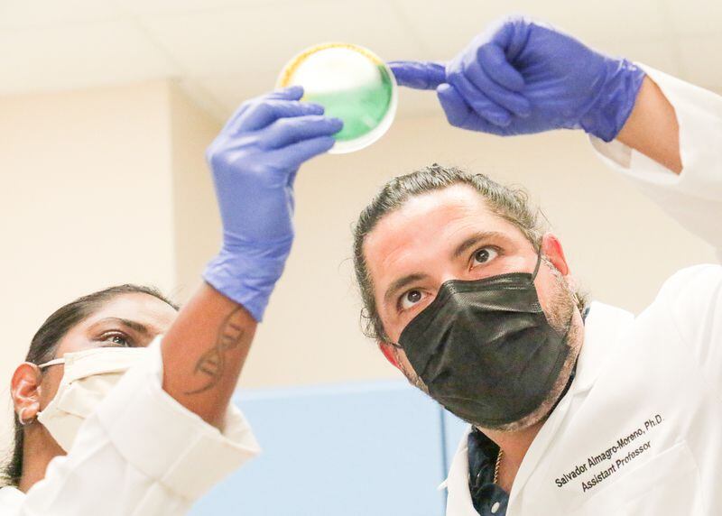 Salvador Almagro-Moreno joined UCF in 2017 and established his lab, which focuses on the emergence and evolution of bacterial pathogens.  CREDIT University of Central Florida