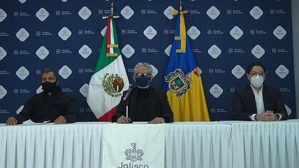 La conferencia no admitió preguntas de la prensa y apenas duró menos de cuatro minutos (Foto: Fiscalía del Estado de Jalisco)