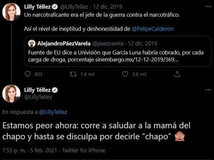 Lilly Téllez recordó el momento cuando López Obrador saludo a la mamá del "Chapo" Guzmán (Foto: Twitter@/LilliTellez)