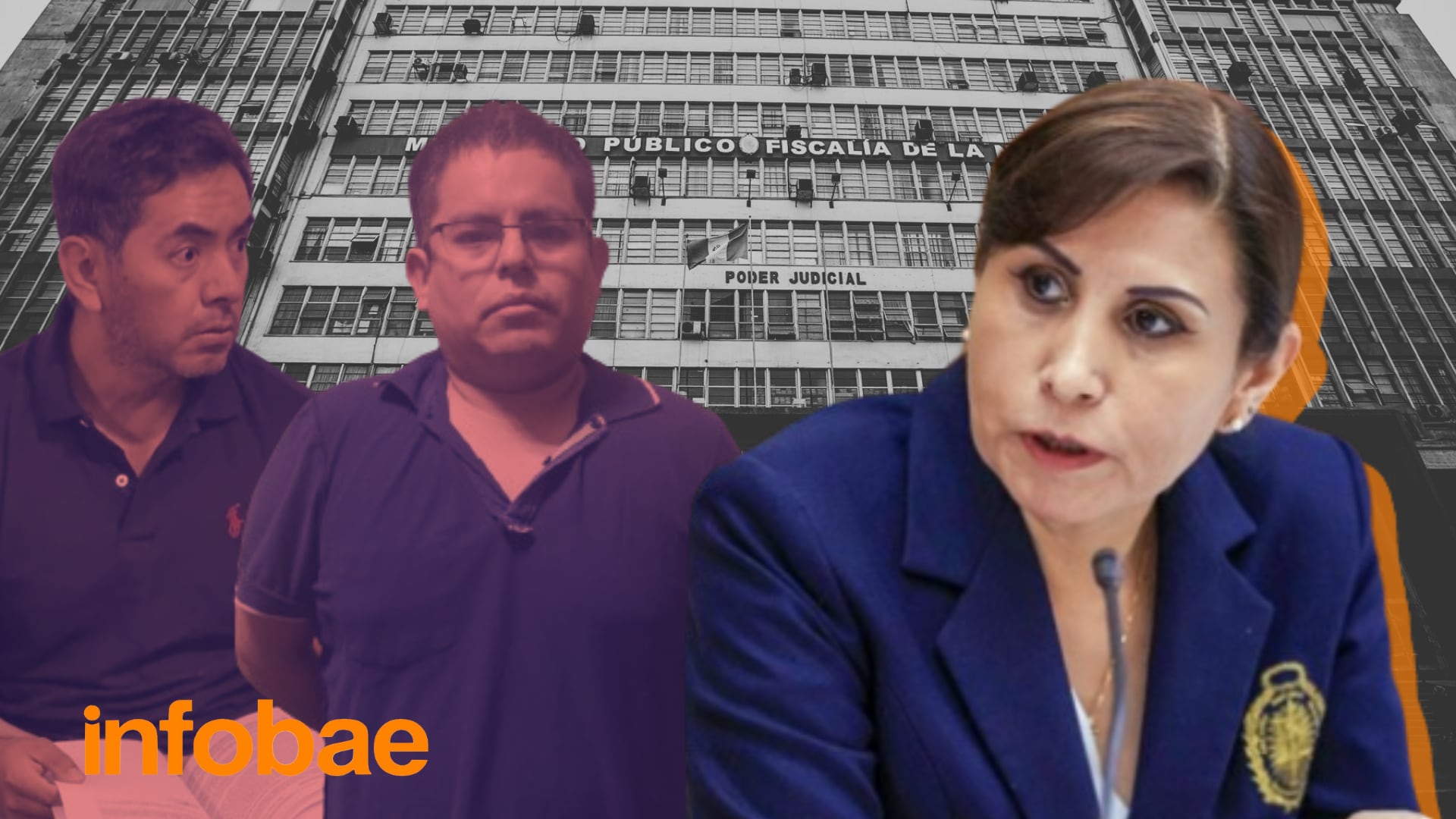 En el Operativo Valkiria XI han quedado detenidos los otros dos asesores de confianza de la suspendida fiscal de la Nación Patricia Benavides; Miguel Girao y Abel Hurtado. Composición Infobae.