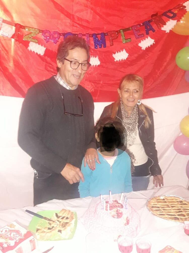 Miño y González, en un cumpleaños familiar.