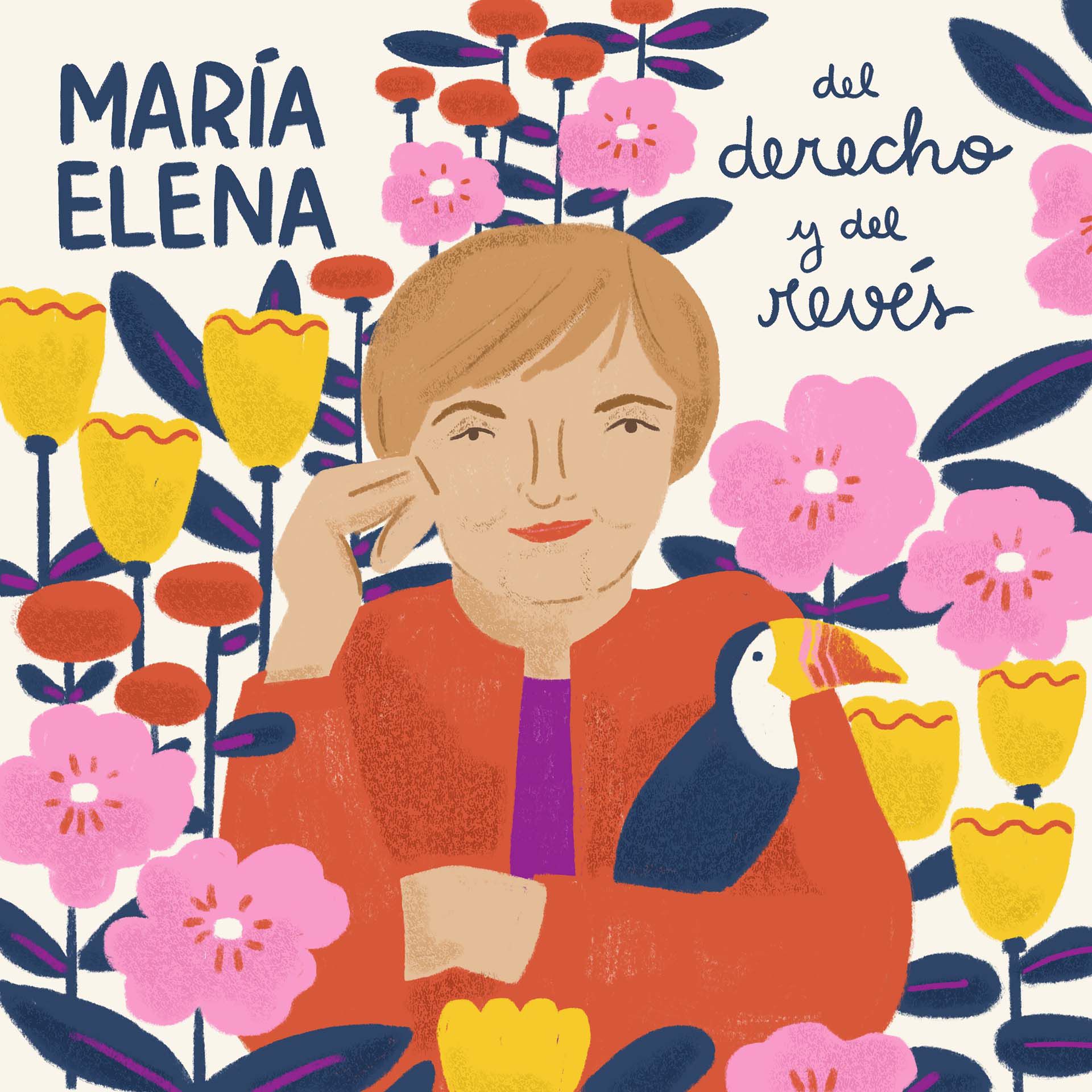 María Elena, del derecho y del revés, en formato podcast (Ilustración de Josefina Schargorodsky)