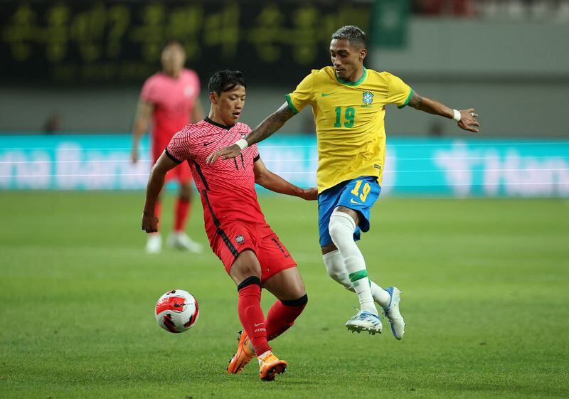 Raphinha tiene muchas posibilidades de representar a Brasil en el Mundial de Qatar 2022 (Foto: REUTERS)