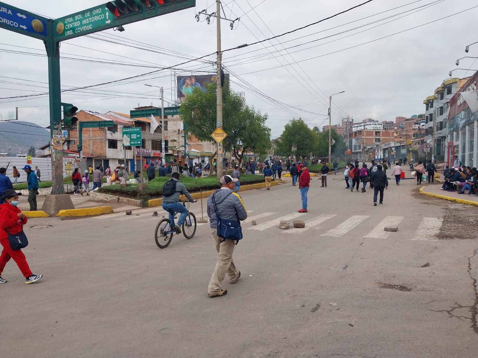 Bloqueo de carreteras en Cusco