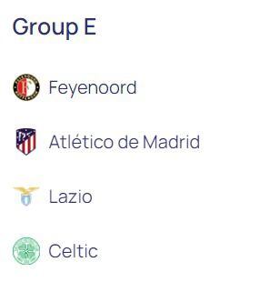 Feyenoord to face Atlético Madrid, Lazio and Celtic - credit: UEFA Champions League capture