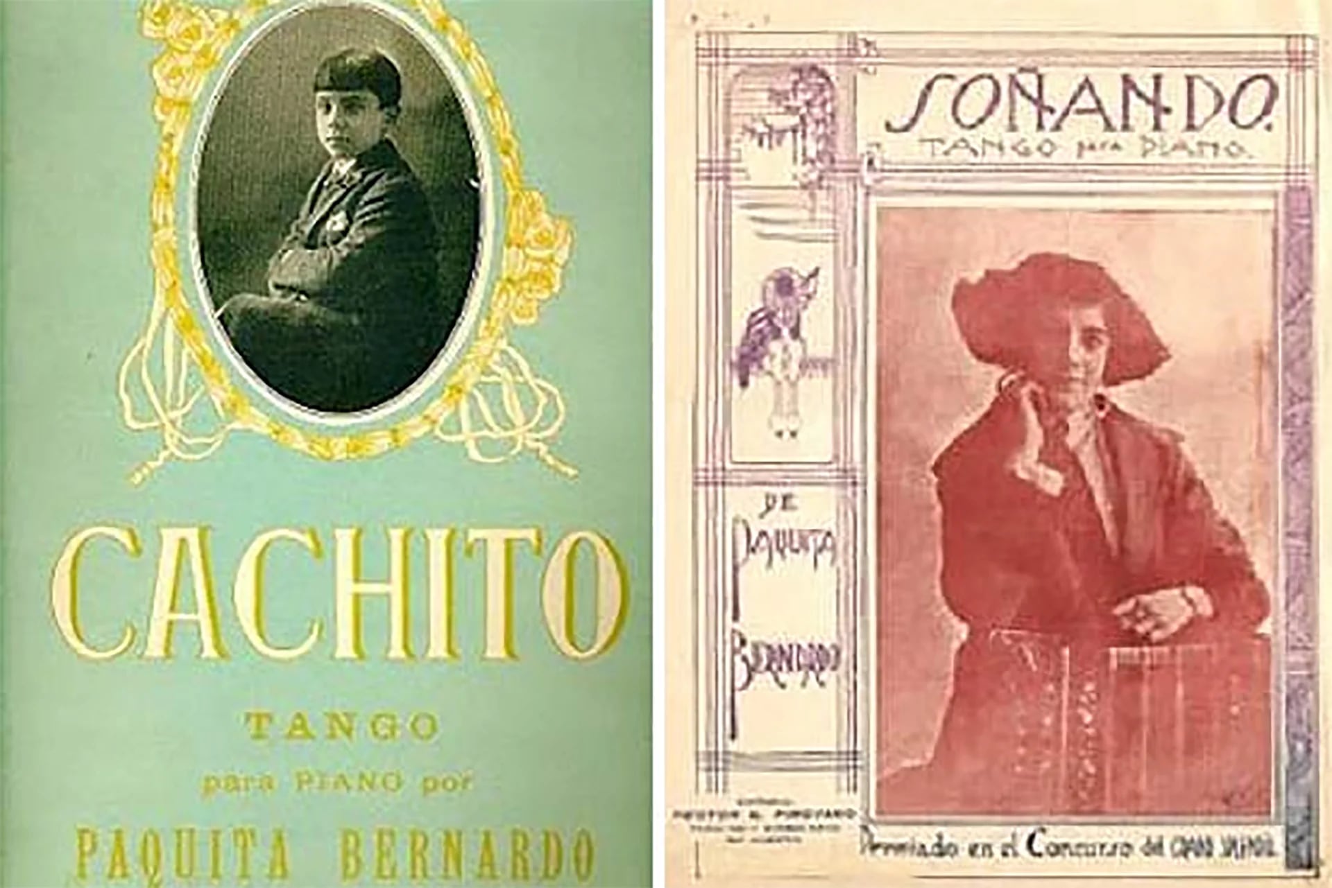 Partitura del tango compuesto por Paquita Bernardo que fue grabado por Carlos Gardel